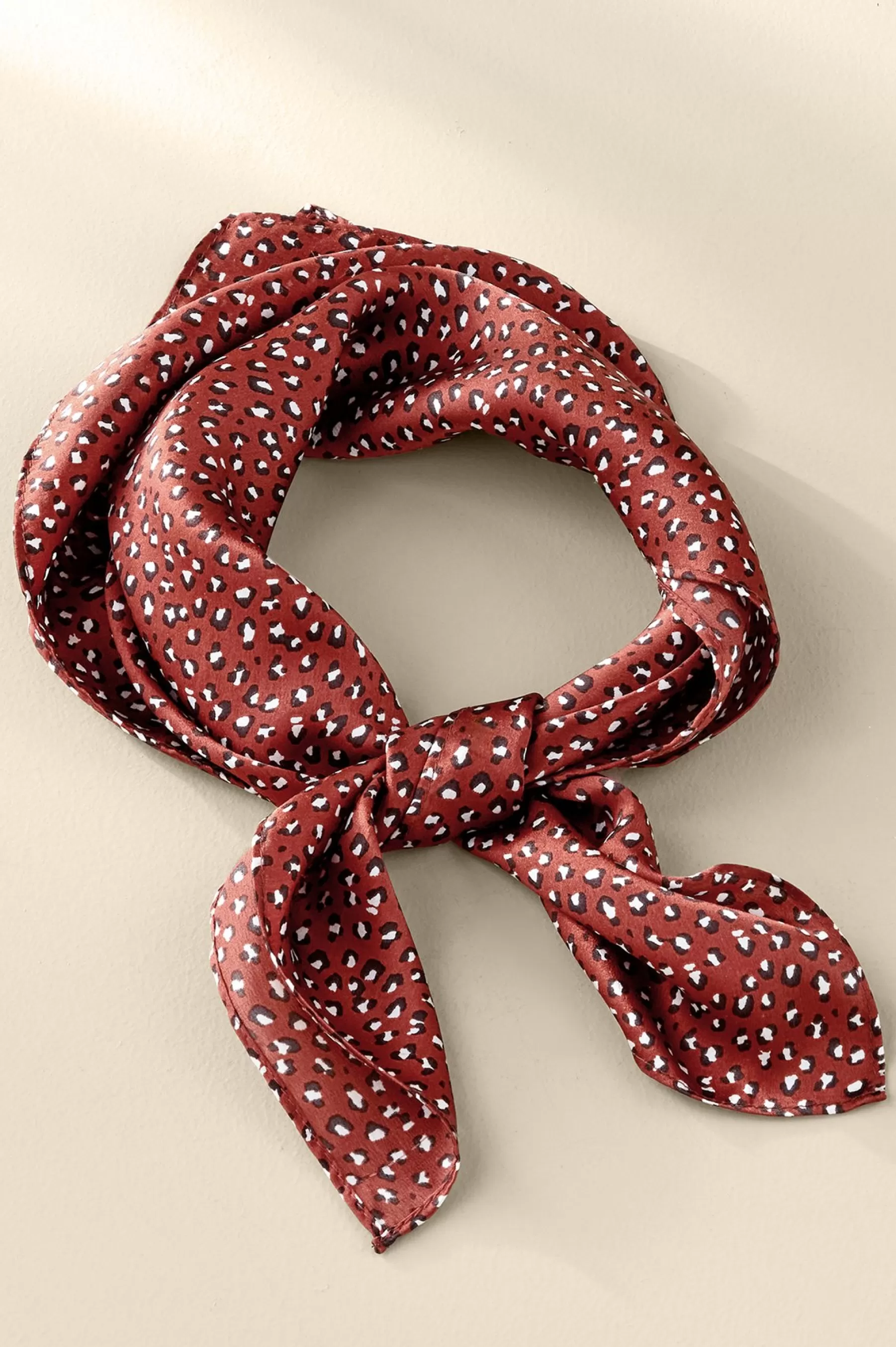 Scarves & Wraps-Soft Surroundings Sylvia Silk Square Scarf Rust Multi