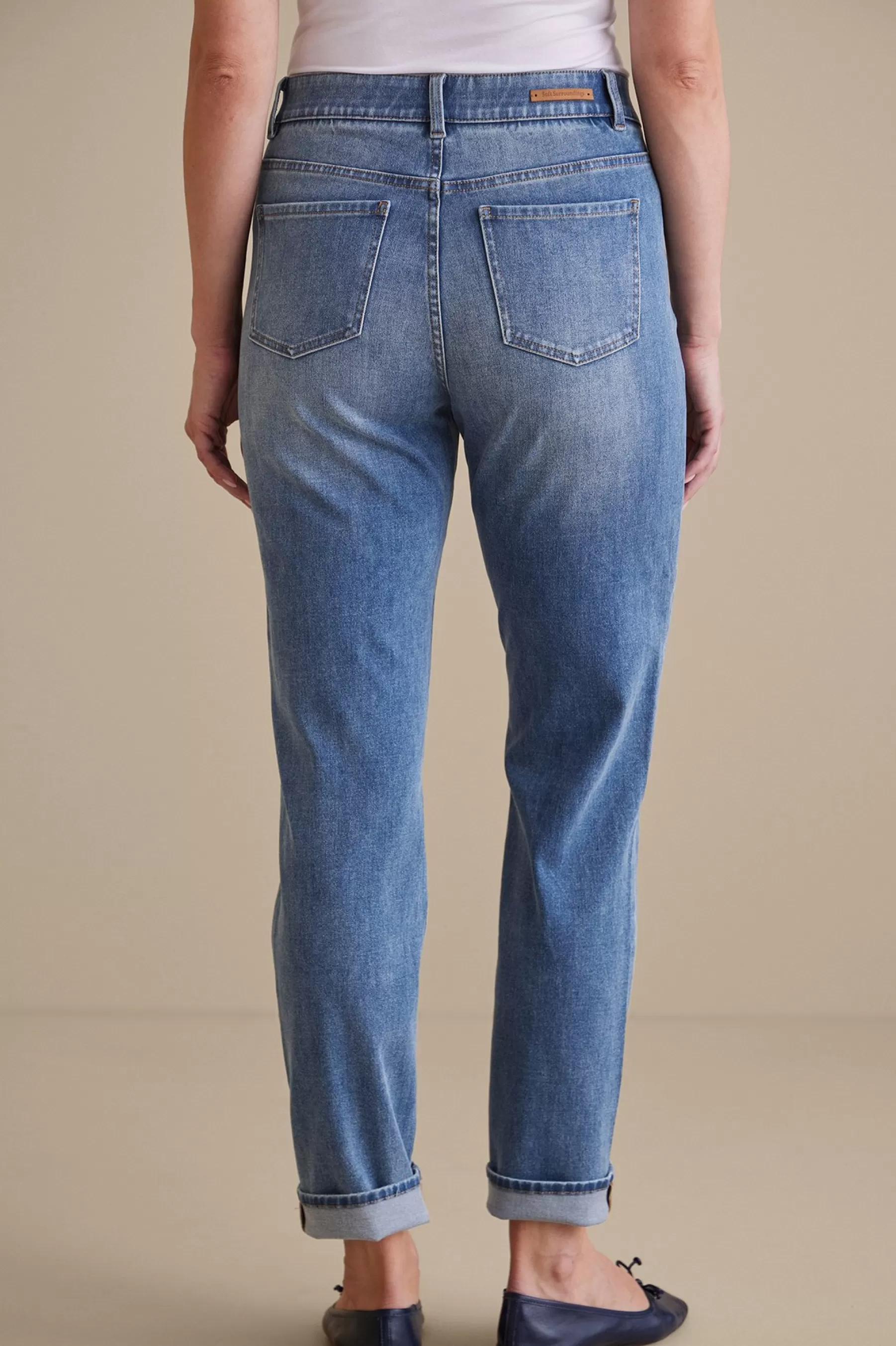 Everyday Styles-Soft Surroundings The Ultimate Denim Relaxed Straight Jeans Silver Lake Wash