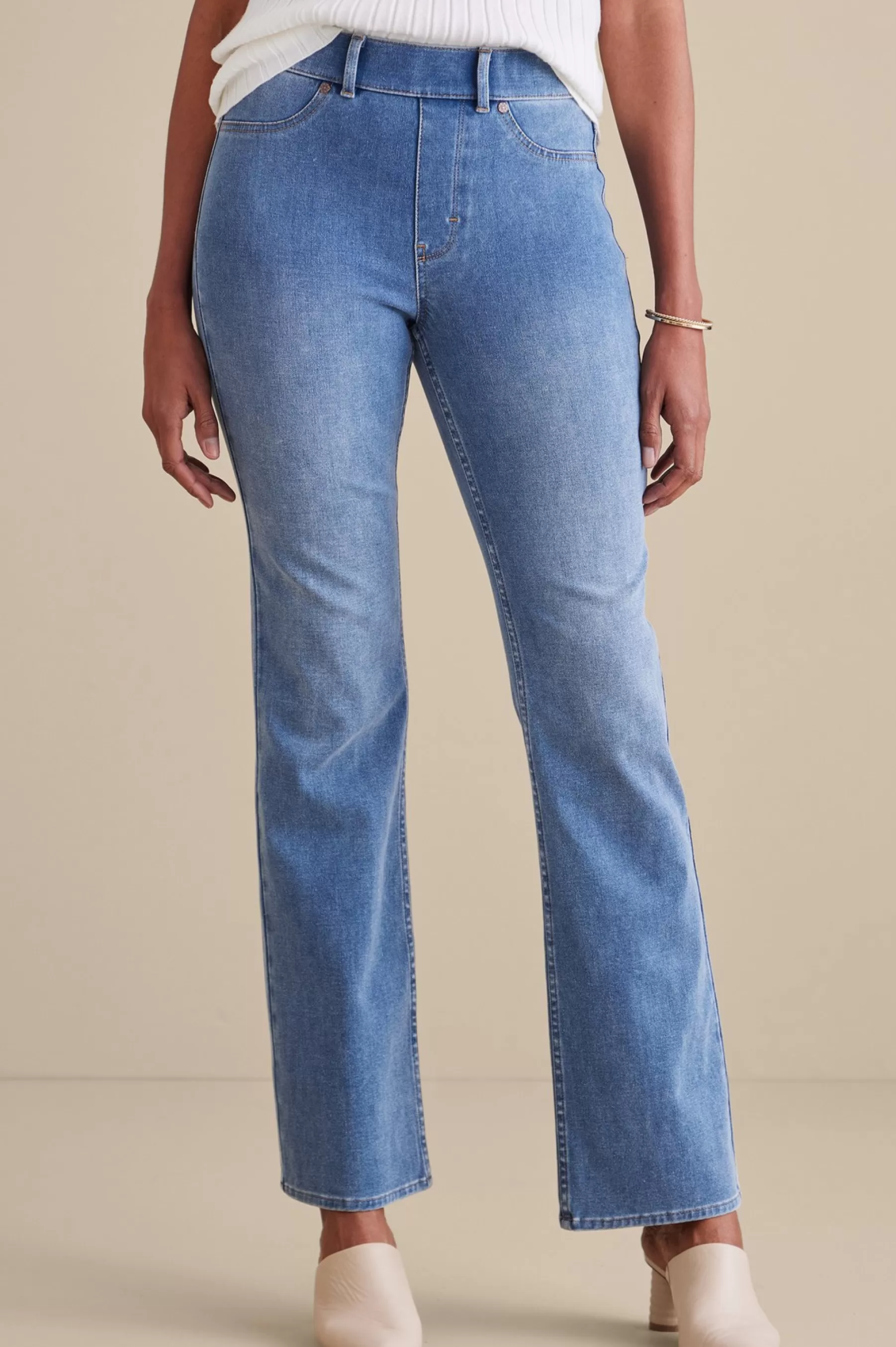 Into The Blues | Everyday Styles-Soft Surroundings Ultimate Denim Pull-On Bootcut Jeans Black