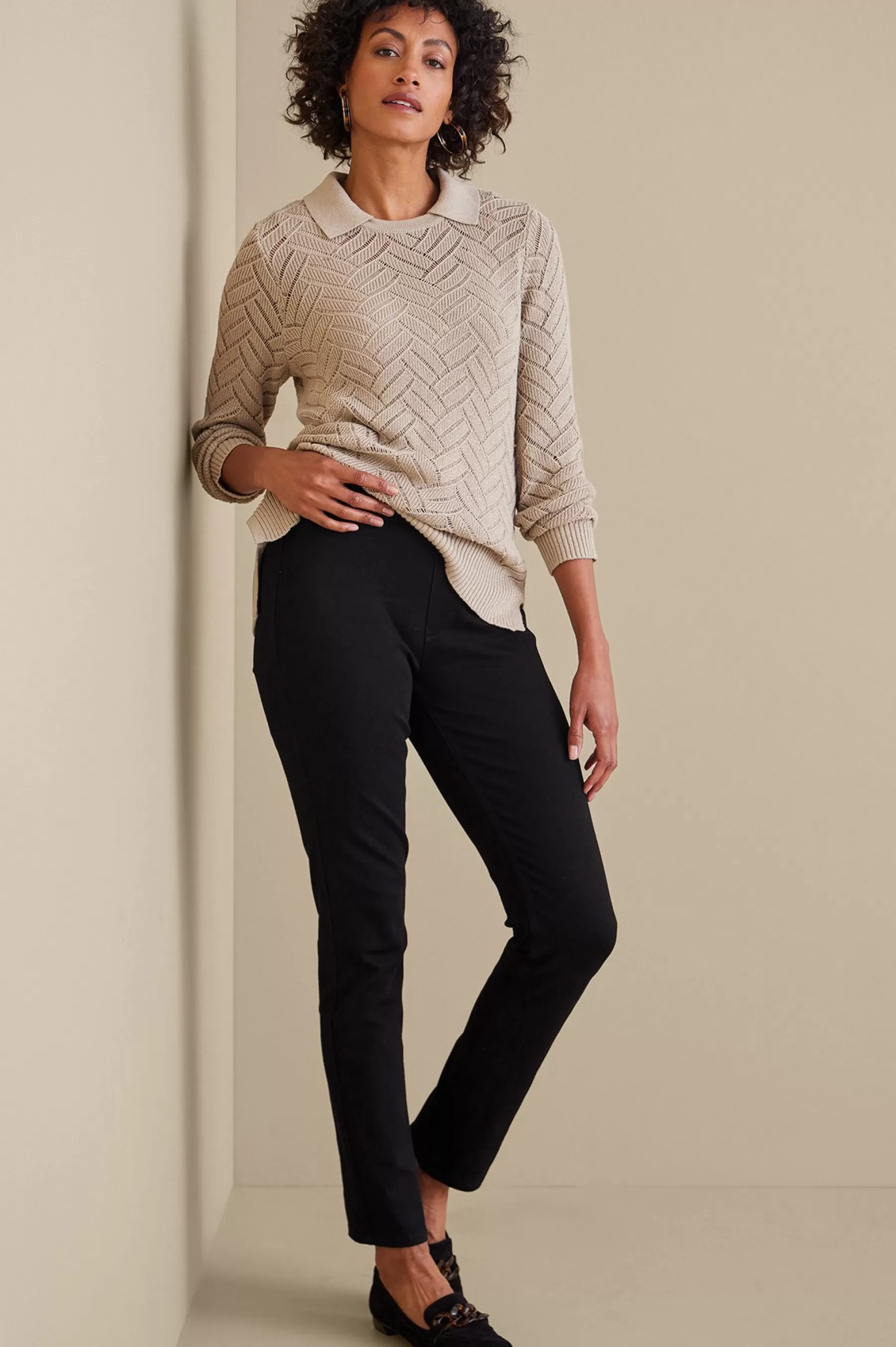 Everyday Styles | Wear Now Styles-Soft Surroundings Ultimate Denim Pull-On Slim Leg Jeans Black