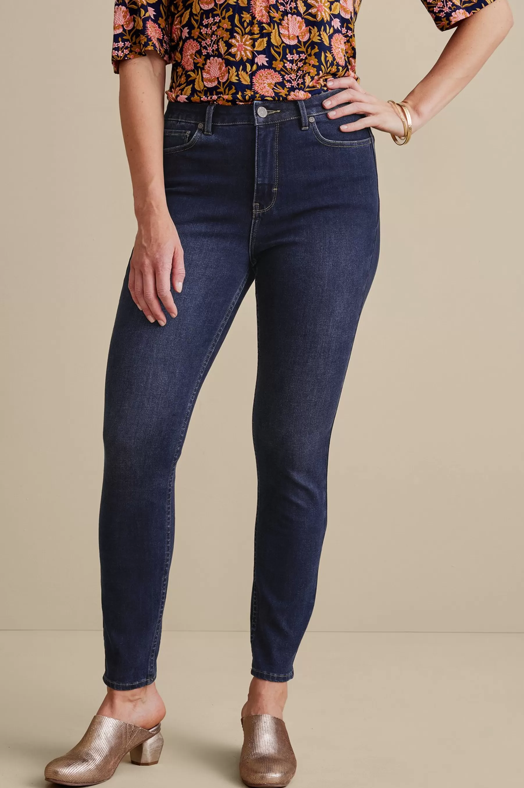 Everyday Styles | Wear Now Styles-Soft Surroundings Ultimate Denim Skinny Ankle Jeans Black